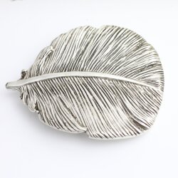 Antique Silver Feather Belt buckle