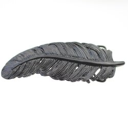 Feather Belt Buckle, Black