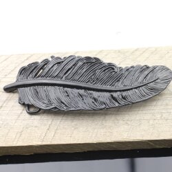 Feather Belt Buckle, Black