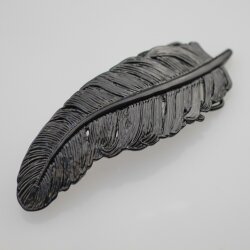 Feather Belt Buckle, Black