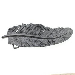 Feather Belt Buckle, Black