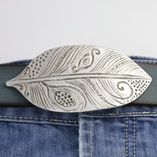 Belt Buckle leaf, Nature, 12*5,7 cm