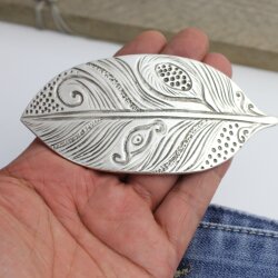 Belt Buckle leaf, Nature, 12*5,7 cm