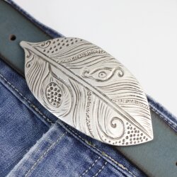 Belt Buckle leaf, Nature, 12*5,7 cm