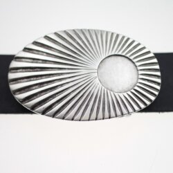 Belt Buckle oval sun, 9,0x5,8 cm