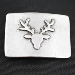 Belt Buckle reindeer, deer head, 7,0x5,4 cm