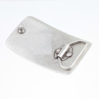 Noppen7,3x5,0 cm Grtelschnalle, altsilber