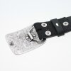 Elegante Silberne Gürtelschnalle für Damen & Herren, Moderne Gürtelschnalle Mosaik Optik Silber