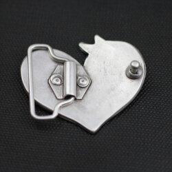 Belt Buckle Heart with horse head, 6,4x5,5 cm