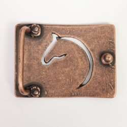 Belt buckle horse head silhouette