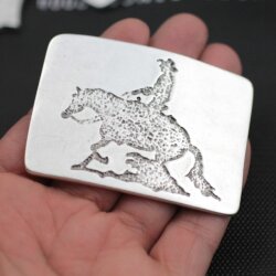 Cowboy with horse Belt Buckle, 7,52x5,3 cm