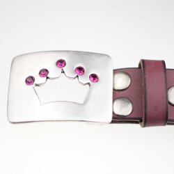 Belt Buckle princess with 6 mm Crystal