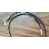 Black leather necklace, thickness 3 mm