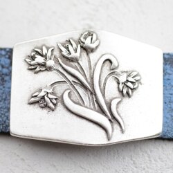 Belt Buckle bunch of flowers, 7,0x5,2 cm