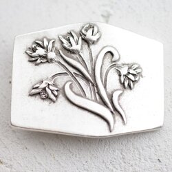 Belt Buckle bunch of flowers, 7,0x5,2 cm