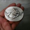 Antiqu Silver Mermaid Belt Buckle