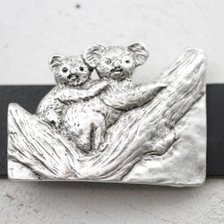 Koala Mutter und Baby Gürtelschnalle, 7,5x5,5 cm