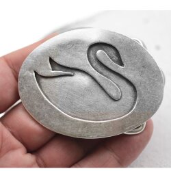 Abstract Swan Silhouette Belt Buckle for Jeans Leather Belt