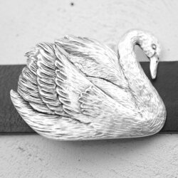 Elegante Silberfarbene Schwan Schnalle für...