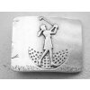 Belt Buckle golf player female, 7,3x5,8 cm