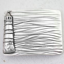 Belt Buckle light house at the sea, 5,9x7,4 cm