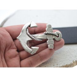 Antique Silver Anchor with rope Belt buckle