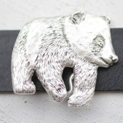 Antique Silver Panda bear Belt buckle