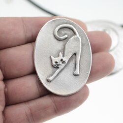 cat Pendant, 5,5x4 cm