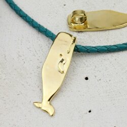 Whale Pendant,  5,4x1,6 cm, Gold