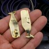 Whale Pendant,  5,4x1,6 cm, Gold