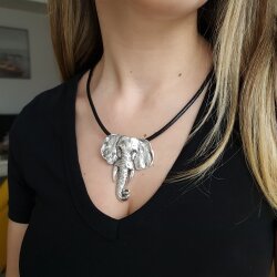 Elephant head Pendant, 6,3x5,3