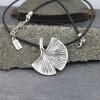 Gingko leaf Pendant, Nature, 5x4,8 cm