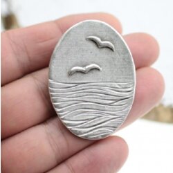 oval Brooch seaview, 3,7x5 cm