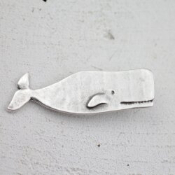 Whale Brooch, 6,8x2,2 cm