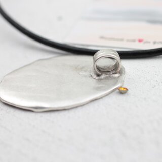 Sonnen Anhnger mit 4 mm Swarovski Stein Chaton, 5,5x4 cm