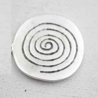 Runde Brosche mit Spirale,  5,2 cm