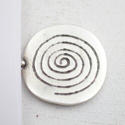 round Brooch with Spiral, ø 5,2 cm
