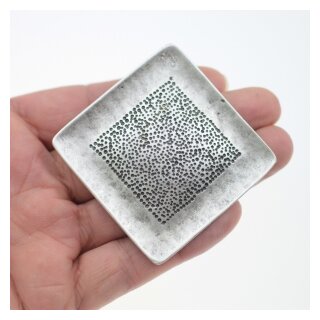Viereckige Brosche,6x6 cm