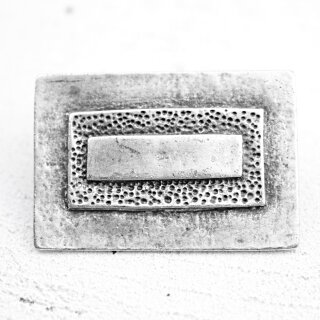 Viereckige Brosche,6x4 cm