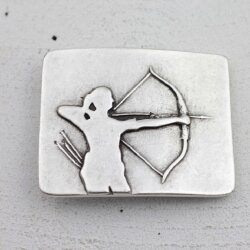 Bogenschtzin Grtelschnalle, 7,0x5,5 cm