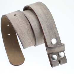 Ledergürtel, 4 cm, 100 % Rindsleder - Vintage Grau