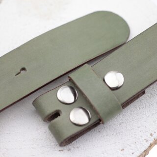 leather belts, 4 cm, 100 % Cow leather - Khaki