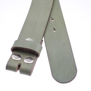 Ledergrtel, 4 cm, 100 % Bffelleder - Khaki