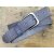 leather belts, 4 cm, 100 % Buffalo leather - Croco Look Blau Matt