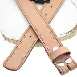 leather belts, 4 cm, 100 % Cow leather - Camel Hell