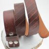 leather belts, 4 cm, 100 % Cow leather - Braun Diagonale