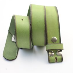 leather belts, 4 cm, 100 % Cow leather - Green
