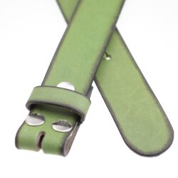 leather belts, 4 cm, 100 % Cow leather - Green