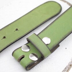 leather belts, 4 cm, 100 % Cow leather - Green