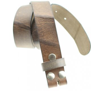 Ledergrtel, 4 cm, 100 % Rindsleder - Braun Diagonale Breit